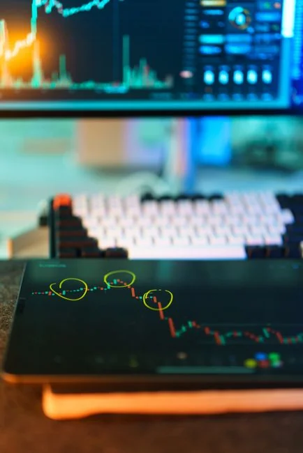 Person analyzing cryptocurrency data using a laptop, highlighting financial insights.